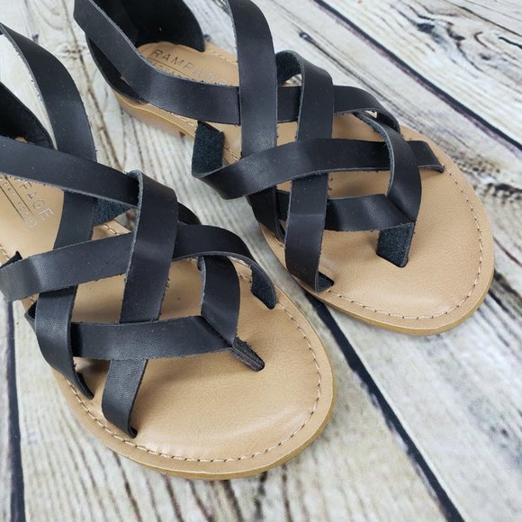 Rampage Ram-Myra Sandals Women’s 6 M Black Strappy Zip Back Comfort Shoes NEW - Picture 5 of 8